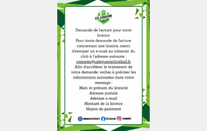 DEMANDE DE FACTURE LICENCE