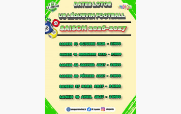 DATES LOTOS SAISON 2026-2027