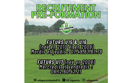 RECRUTEMENT PRE-FORMATION